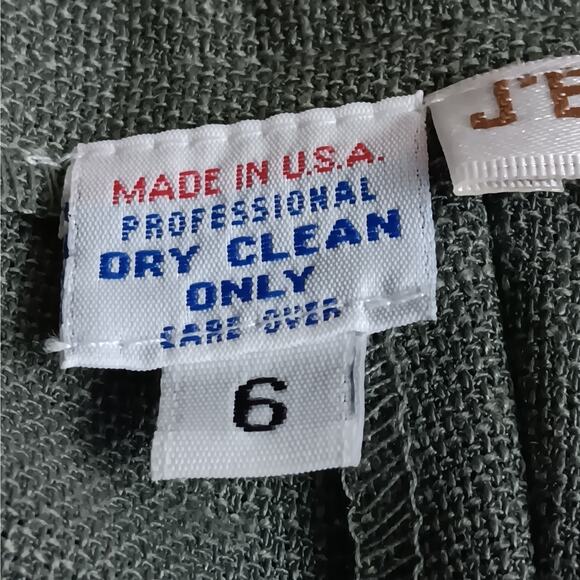 Vintage J'Envie Sport Dressy Pants Size 6 Green Side Zipper Sealed Pockets - Picture 7 of 8